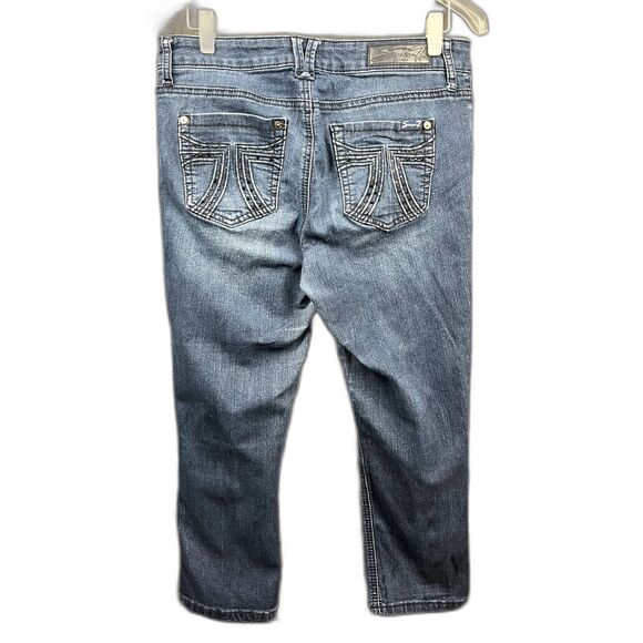 Seven 7 Embellished Cropped Ankle Jeans Summer Chic Cute Work SZ 10:Pre-owned - Picture 2 of 7